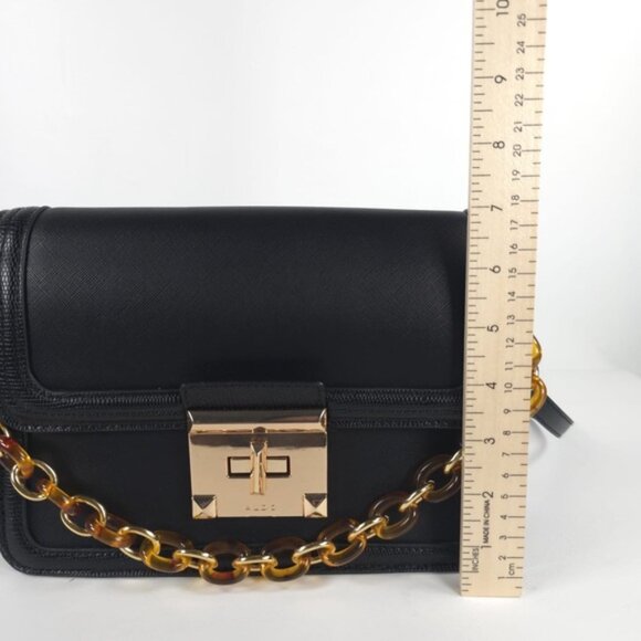 NWT ALDO Faux Leather Toggle‎ Closure Shoulder Bag & Crossbody Chain Detail - Picture 10 of 16